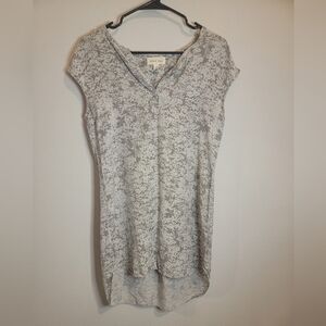 Cloth‎ & Stone by Anthropologie Women's Tunic Dress muted gray floral size XS